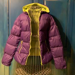 Hawk&co. Girls lite Down Puffy Jacket with hood